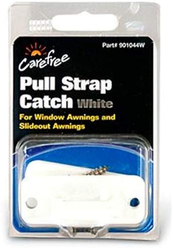 Woodland Airstream Parts and RV Accessories Store, Carefree Pull Strap Catch, White - Pack of 2