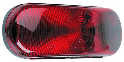 Bargman , Trailer Light Bargman 44-06-031 06 Series, Sealed Stop/ Tail/ Turn Light, Oblong, Red Lens, 6-1/2" X 2-1/4" Size