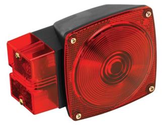 Draw-Tite , Trailer Light Draw-Tite 2823293 8-Function Tail Light, Incandescent Bulb, Red Lens, 6.09" x 4.59" x 2.87" Size