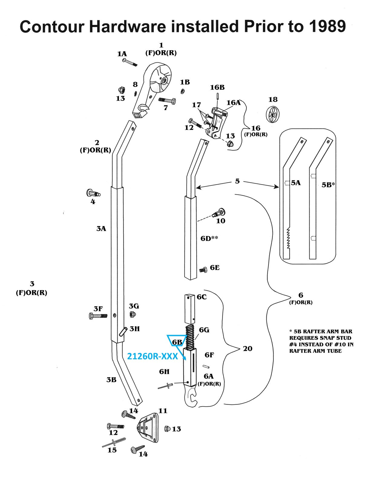 Woodland Airstream Parts and RV Accessories Store, Zip Dee Bright '88 Rear Slotted Claw Tube - 21260R-XXX